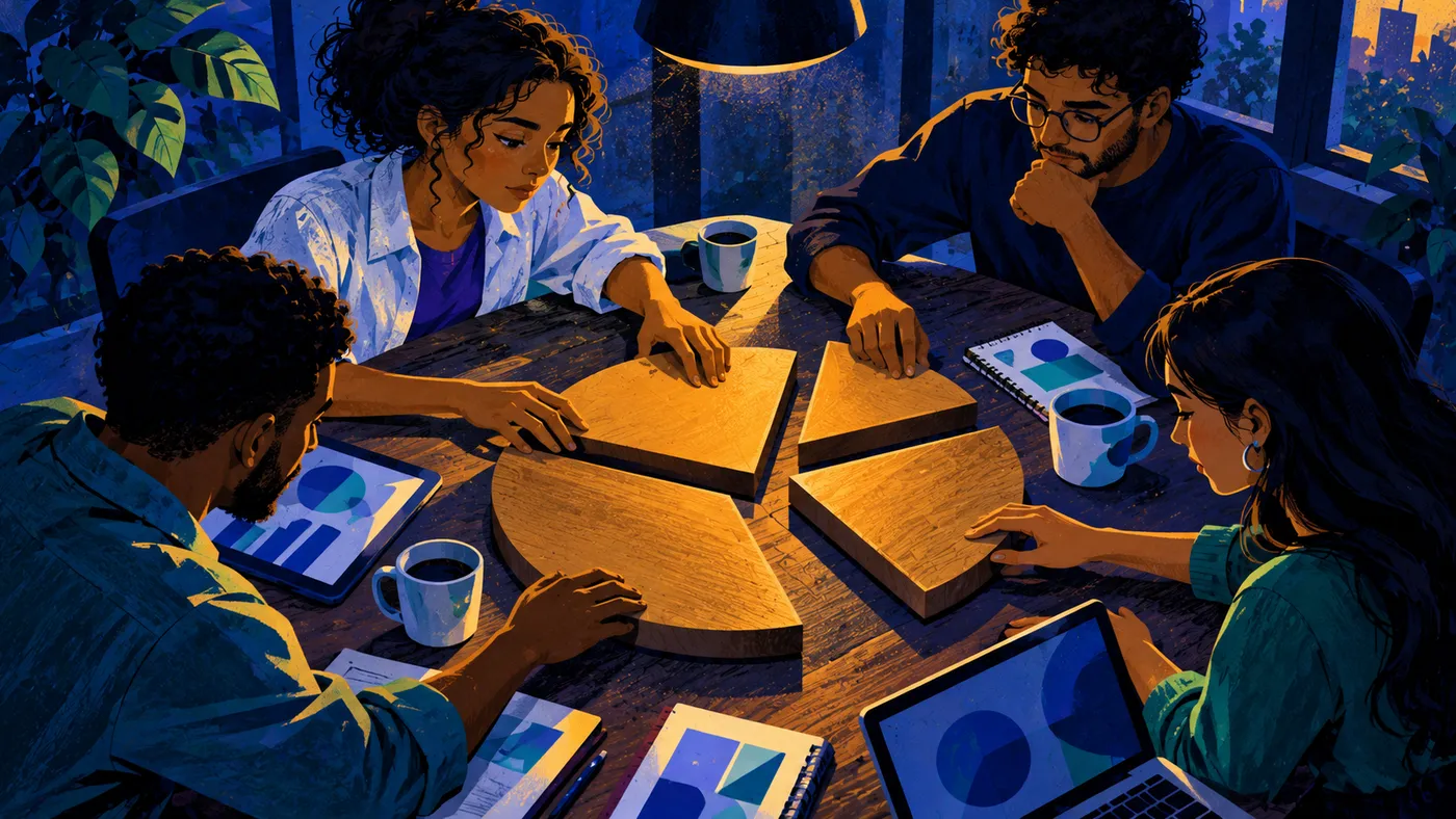 Ilustração do artigo: vesting / cap table